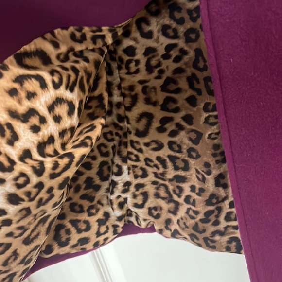 EUC Chicos Size 1 Evening plum colored Jacket w/Leopard Cheetah Fully … - Picture 7 of 8